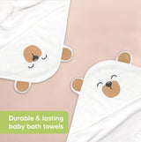 Бебешка Хавлия с качулка От Органичен Бамбук Кафяво Мече KeaBabies