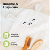 Baby Hooded Towel Made of Organic Bamboo Lambskin KeaBabies