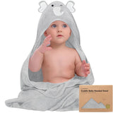 Baby Hooded Towel Made of Organic Bamboo Elephant KeaBabies