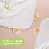 KeaBabies Prosop cu glugă pentru ursuleț de pluș din bambus organic