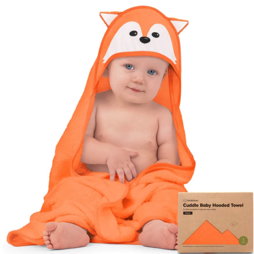 Baby Hooded Towel Made of Organic Bamboo Fox KeaBabies