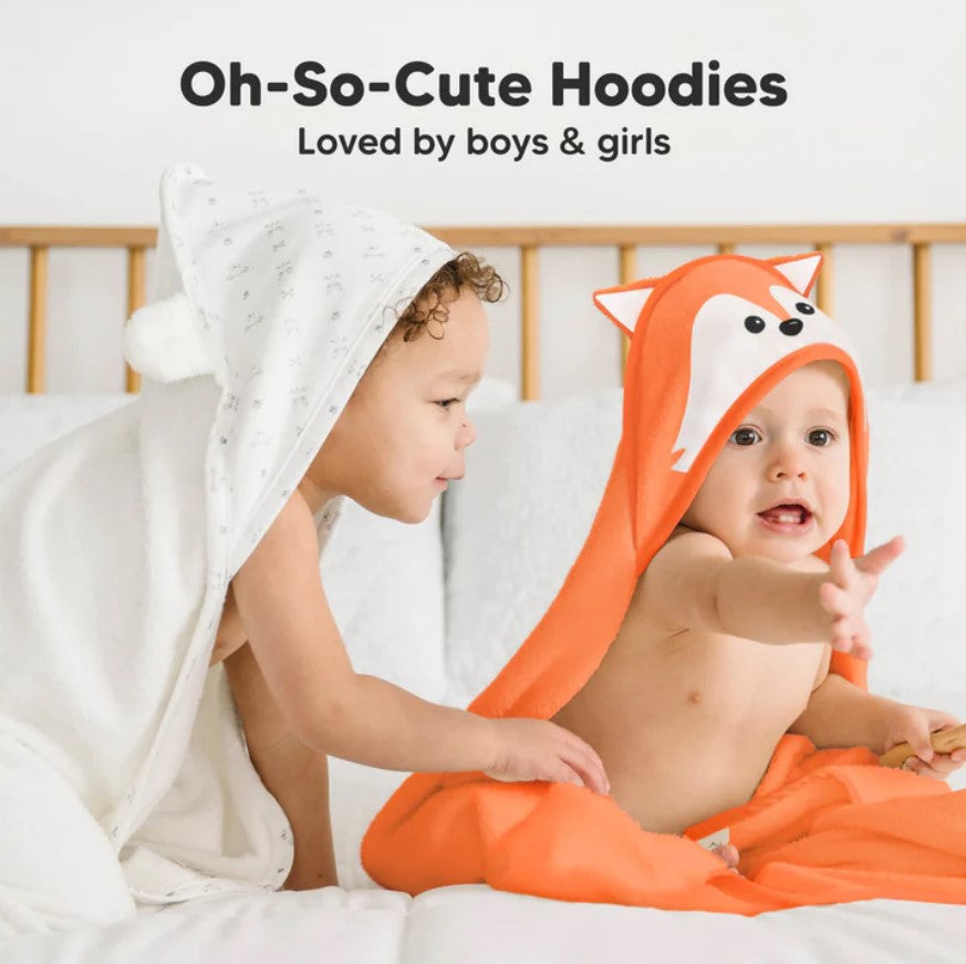 Бебешка Хавлия С Качулка От Органичен Бамбук Лисичка KeaBabies