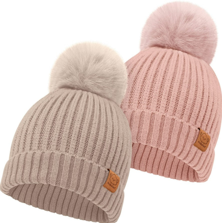 Winter Children's Hat 6-36m Pink 2 Pieces Keababies