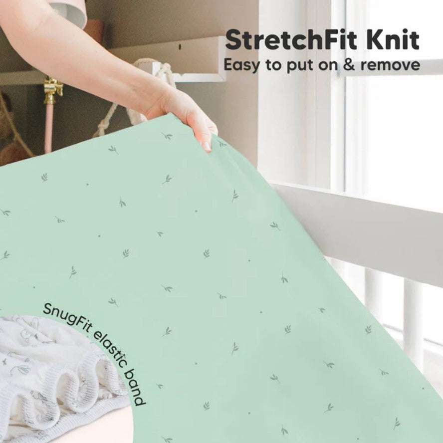 Organic Bamboo Crib Sheets Next To Me 2pcs 66x97cm Bunnies Keababies