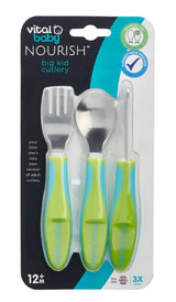 Ustensile metalice pentru copii 12m+ Green Vital Baby