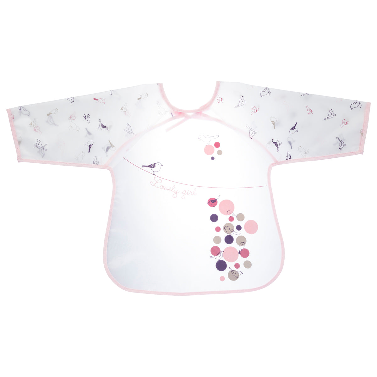 Waterproof Bib With Sleeves Birds Babycalin