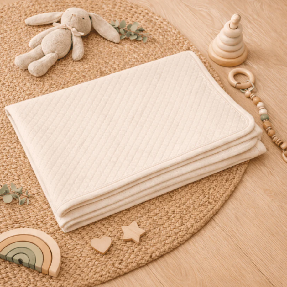 Лятно бебешко одеяло 75x100 см Екрю BabyCalin