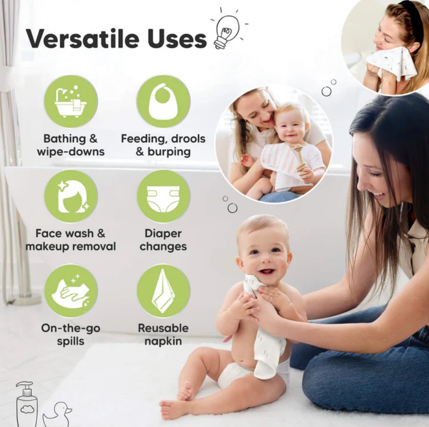 Kърпички за Бебета От Органичен Памук 6 Бр KeaBabies