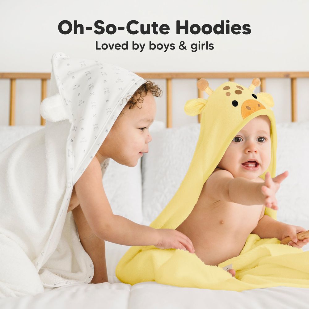 Baby Hooded Towel Made of Organic Bamboo Giraffe Keababies