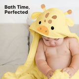 Baby Hooded Towel Made of Organic Bamboo Giraffe Keababies