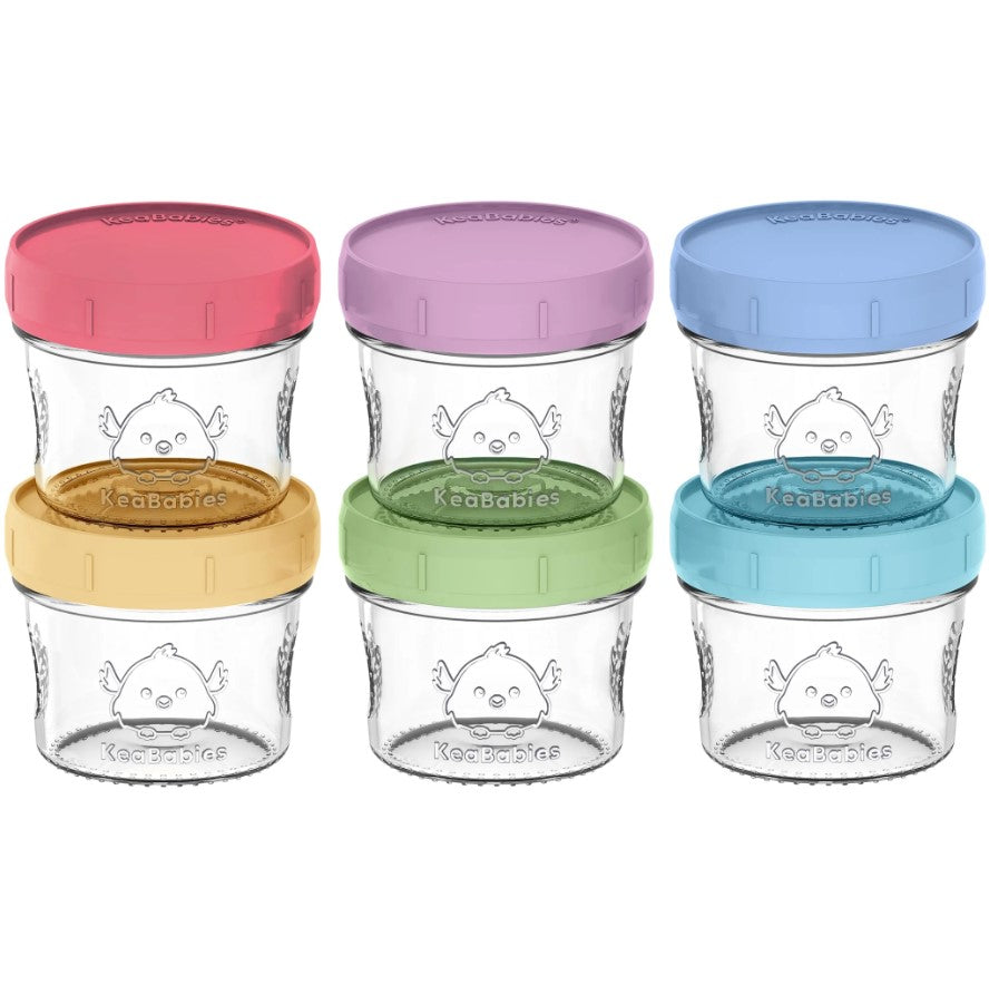 Glass Food Containers 60ml 6 Pieces KeaBabies