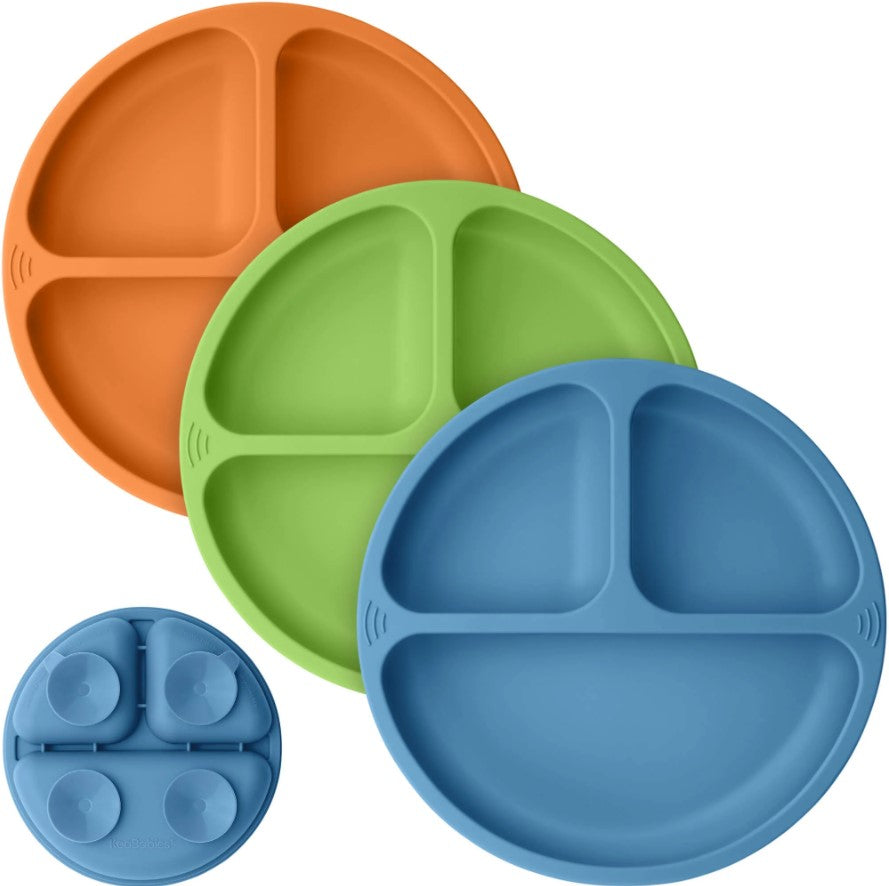 Силиконови Чинии С Вакум 3 Броя Kea KeaBabies