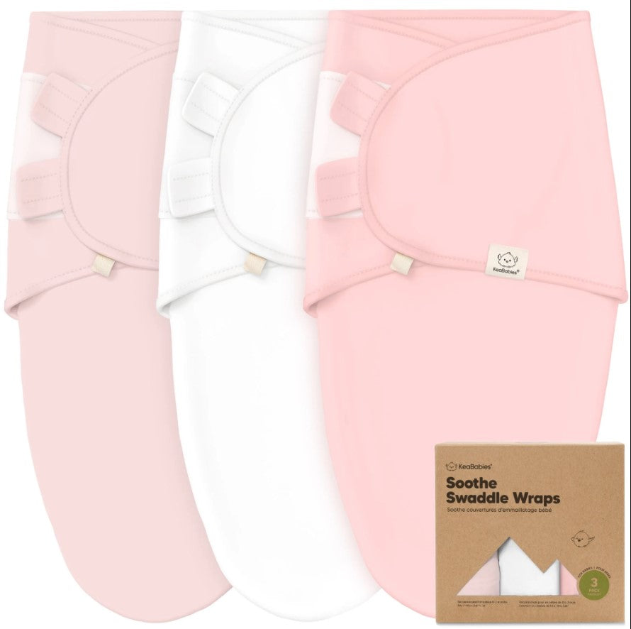 Anti-Stress Diapers Organic 0-3 Months 3Pcs Pink KeaBabies