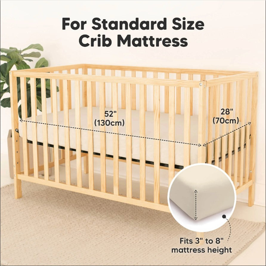 Sheet And Protector 2in1 Protect+ 60X120Cm 2 Pieces Beige KeaBabies