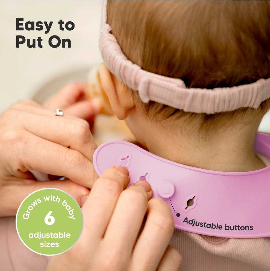 Bavete din silicon 2 bucati roz/violet KeaBabies