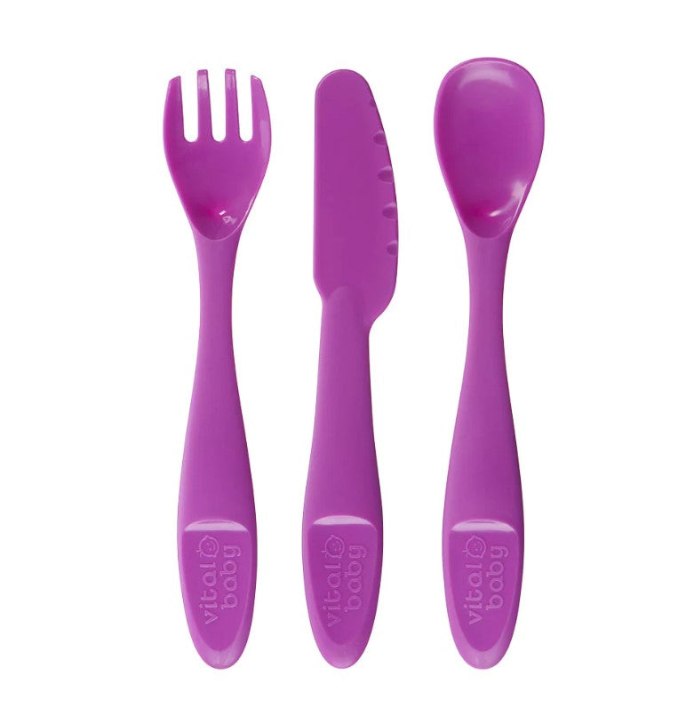 Ustensile universale de hrănire din plastic 12+ luni Vital Baby