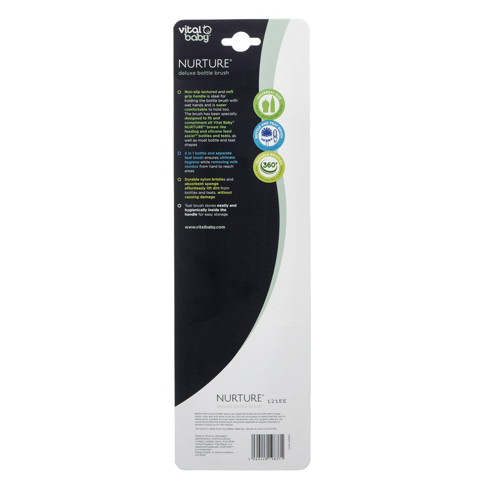 Perie universală 2 în 1 pentru biberoane și tetine EarthSmart Vital Baby