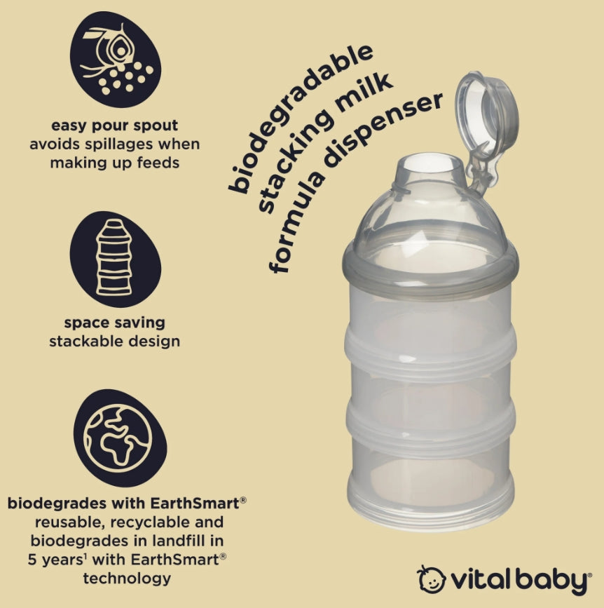 Dozator de lapte praf EarthSmart Vital pentru bebeluși