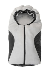 Geantă de iarnă fleece negru/gri