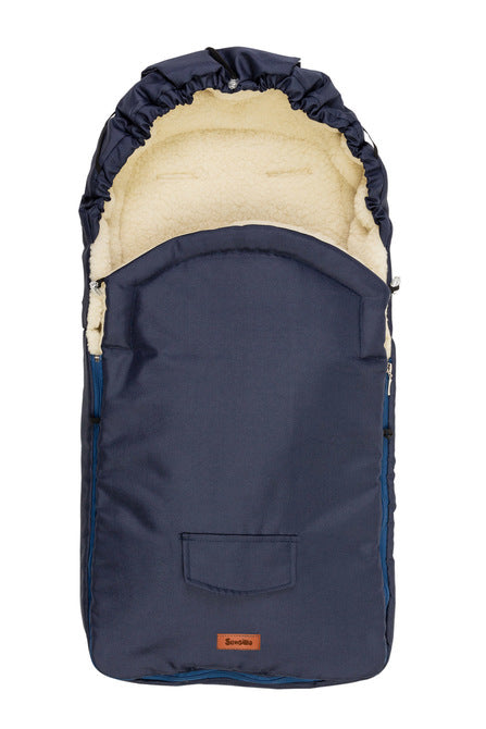 Winter Woolen Stroller Bag Navy Blue (95X40)