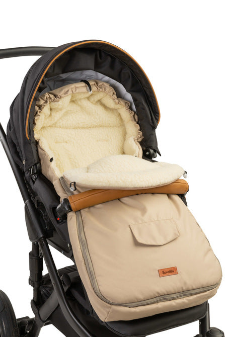 Winter Woolen Stroller Cover Cappuccino (95X40)