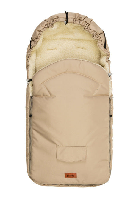Winter Woolen Stroller Cover Cappuccino (95X40)
