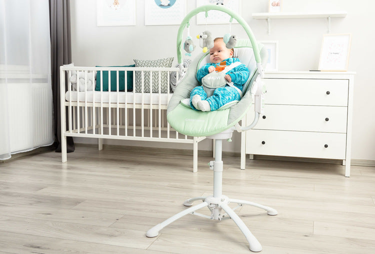 Столче За Хранене Шезлонг И Люлка 3В1 Kivi Mint Caretero