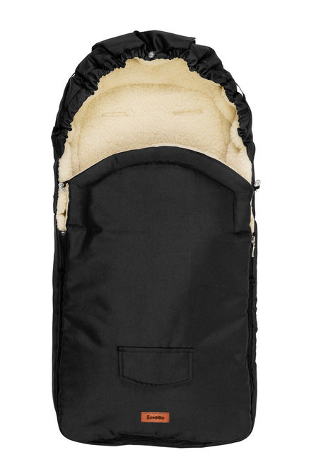 Winter Woolen Stroller Bag Black (95X40)