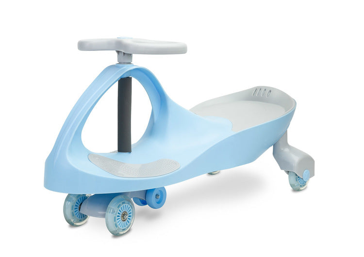 Cărucior pentru copii pentru călărie și împingere Wiggle Car Spinner Blue Caretero Toyz