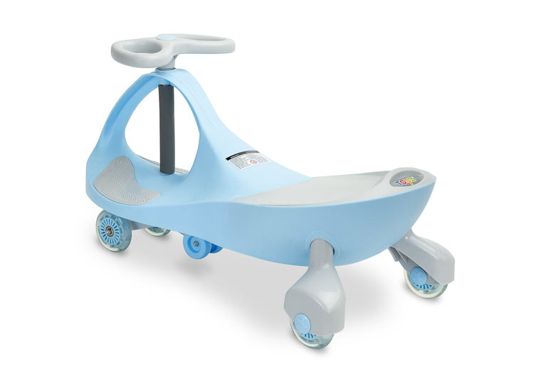Cărucior pentru copii pentru călărie și împingere Wiggle Car Spinner Blue Caretero Toyz