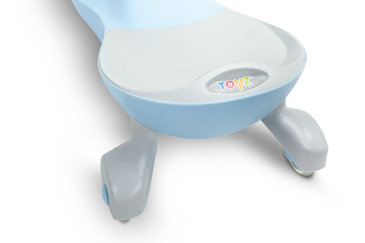 Cărucior pentru copii pentru călărie și împingere Wiggle Car Spinner Blue Caretero Toyz