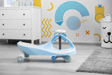 Cărucior pentru copii pentru călărie și împingere Wiggle Car Spinner Blue Caretero Toyz