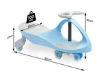 Cărucior pentru copii pentru călărie și împingere Wiggle Car Spinner Blue Caretero Toyz