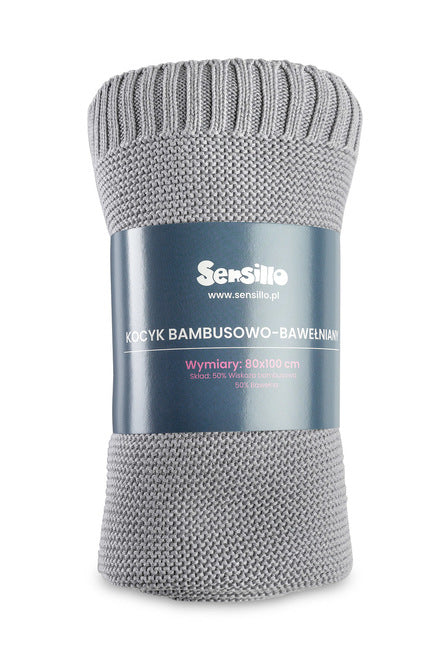 Bamboo And Cotton Blanket Gray 100x80cm