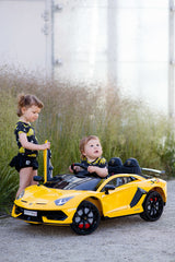 Battery Car Lamborghini Yellow Caretero Toyz