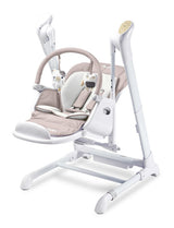 Столче За Хранене и Електрическа Люлка 2в1 Индиго Beige Caretero