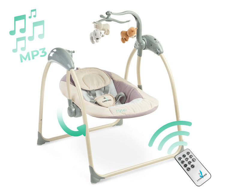 Електрическа люлка Loop до 12кг Beige Caretero