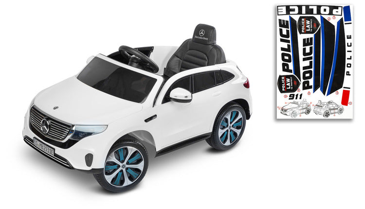 Battery-operated Car Mercedes Benz Eqc Police White Caretero Toyz