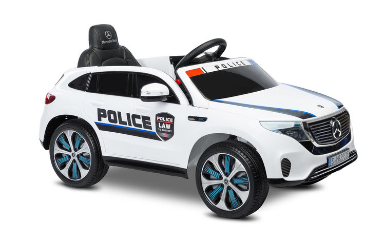 Battery-operated Car Mercedes Benz Eqc Police White Caretero Toyz