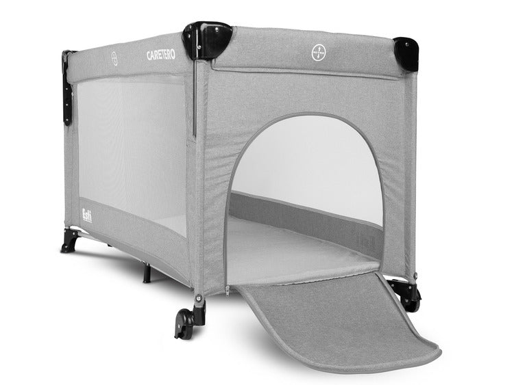 Folding playpen with drop side Esti Grey Caretero
