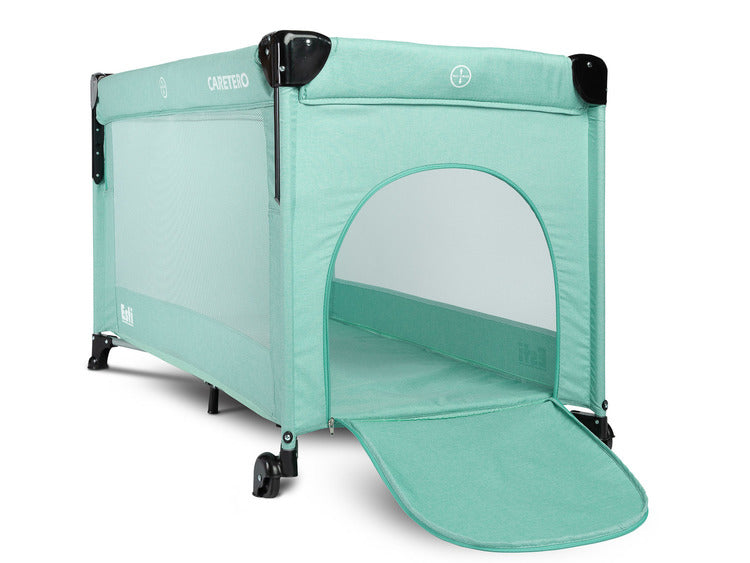 Foldable Playpen 2 Levels With Drop Side Esti Mint Caretero