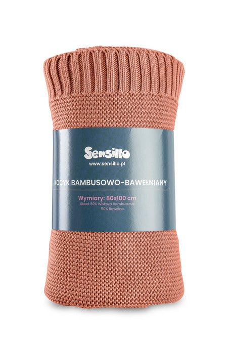 Patura Bambus Si Bumbac Coral 100x80cm