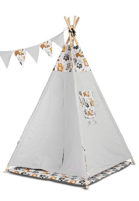 Палатка Tipi Raccоns Grey Caretero Toyz