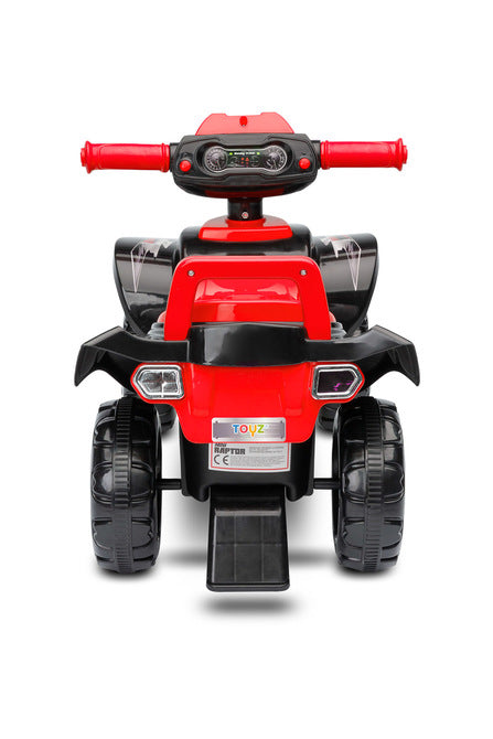 Mini Raptor Red Four-Wheel Ride-On Motorcycle Caretero Toyz