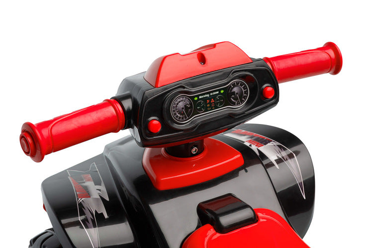 Mini Raptor Red Four-Wheel Ride-On Motorcycle Caretero Toyz