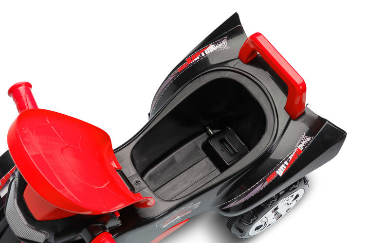 Mini Raptor Red Four-Wheel Ride-On Motorcycle Caretero Toyz