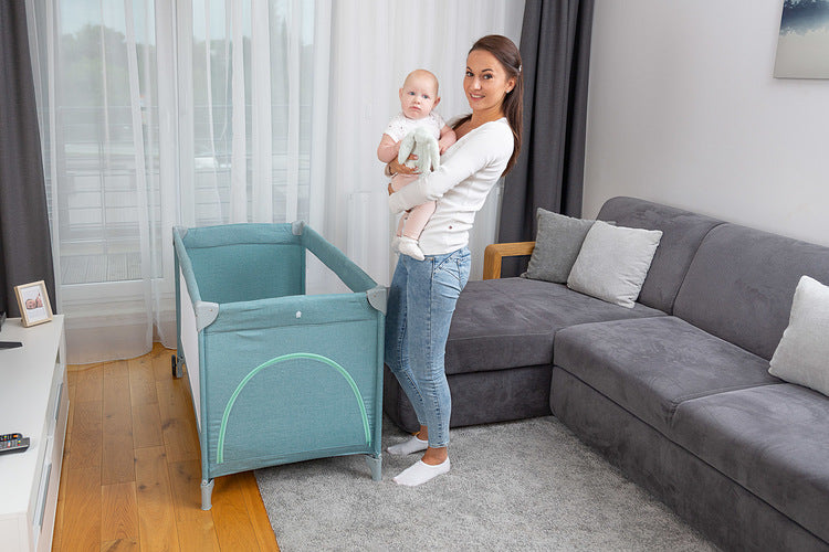 Foldable travel cot 2 levels Basic Beige Caretero