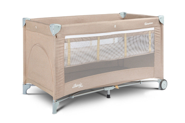Foldable travel cot 2 levels Basic Beige Caretero