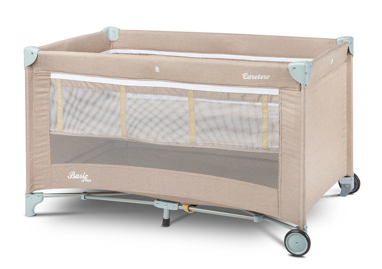 Foldable travel cot 2 levels Basic Beige Caretero