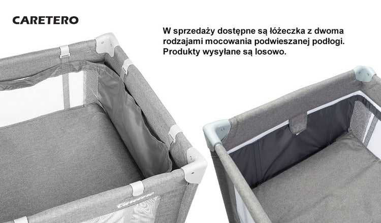 Foldable travel cot 2 levels Basic Beige Caretero
